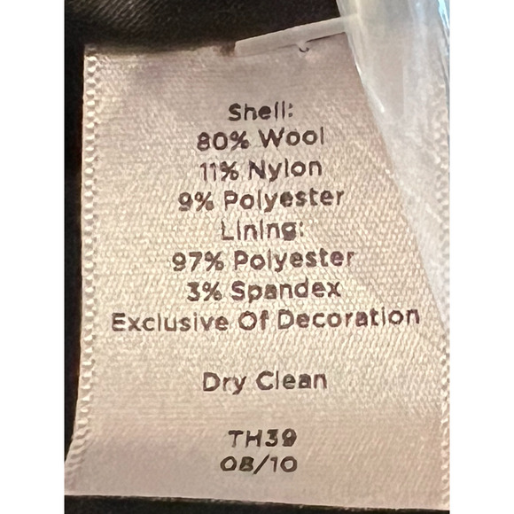 Talbots Sweater Womens Size 10P Black Silver Wool Lined Ruffled Trim Grace NWT - Picture 9 of 10